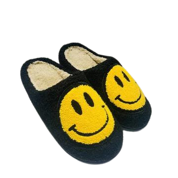 Smiley Slippers - White + Pink 1/23